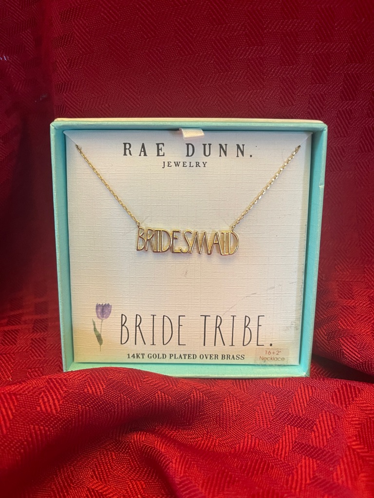 Rae Dunn Gold Bridesmaid Pendant Necklace 20$